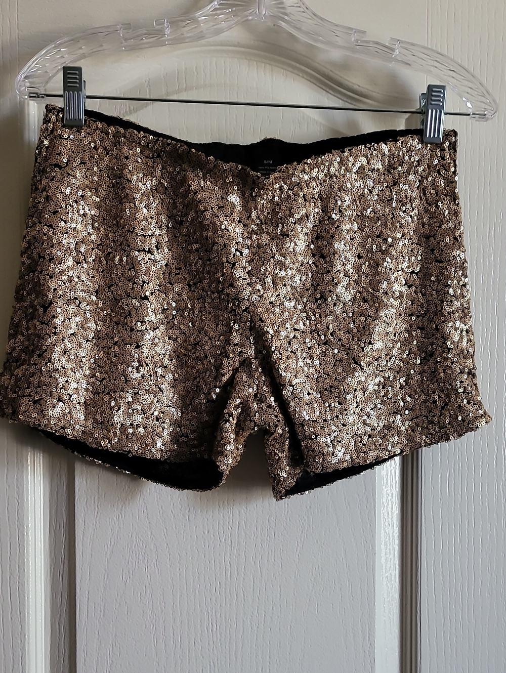 BKE Gold Sequin Party Shorts